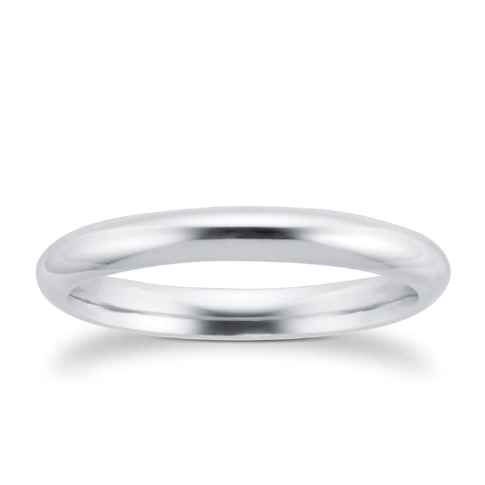 Goldsmiths Platinum 2.5mm Plain Paris Court Wedding Ring