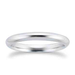 Goldsmiths Platinum 2.5mm Plain Paris Court Wedding Ring