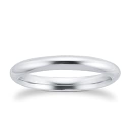 08250831 - Platinum 2.5mm Plain Paris Court Wedding Ring