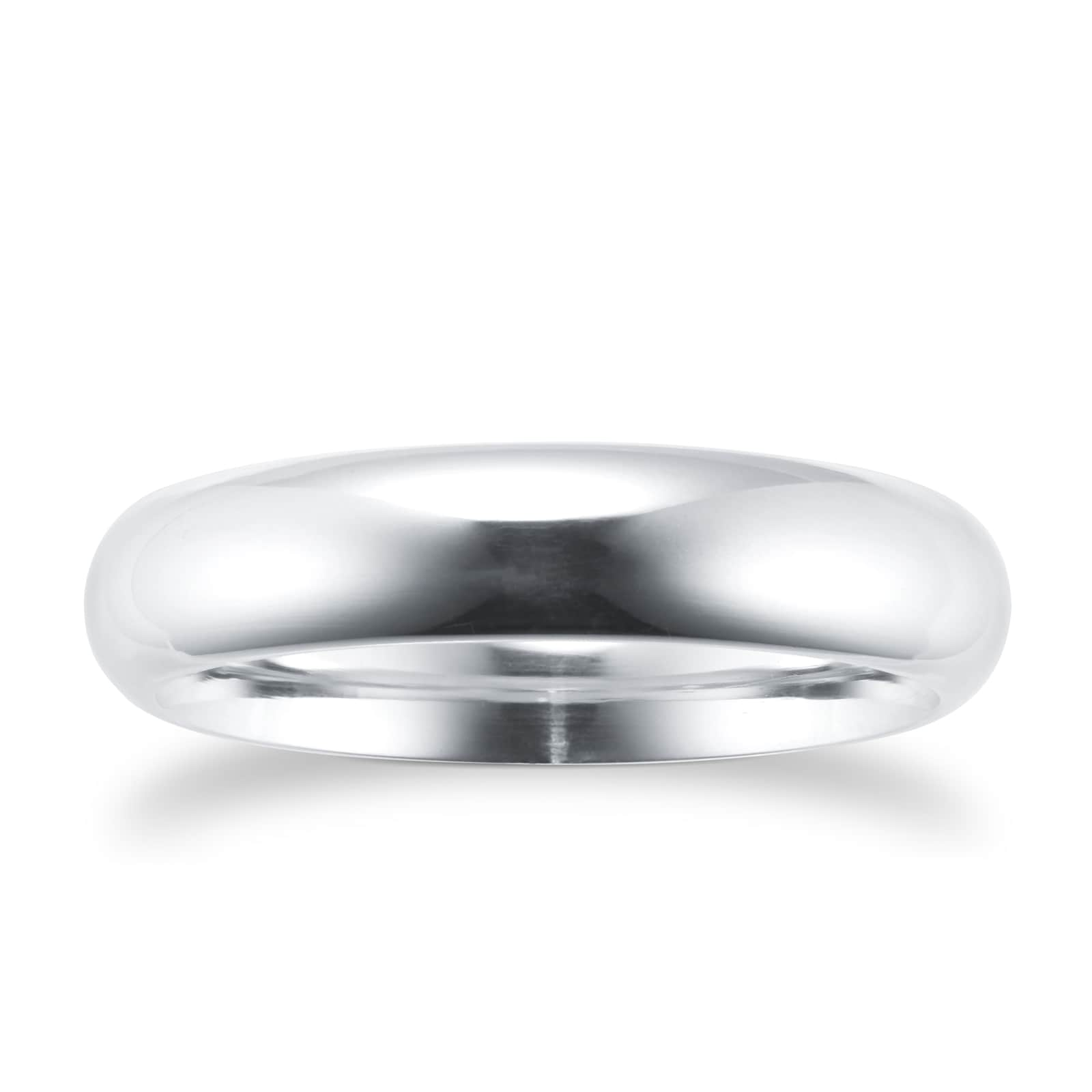 Platinum 5mm Plain Paris Court Wedding Ring - Ring Size U