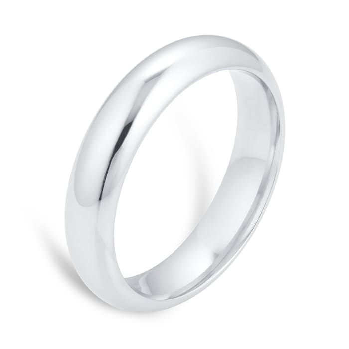 Goldsmiths Platinum 5mm Plain Paris Court Wedding Ring