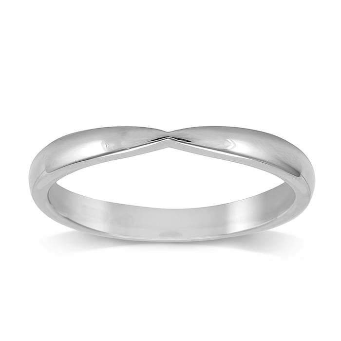 Mappin & Webb Platinum 2.5mm Pinched Wedding Ring