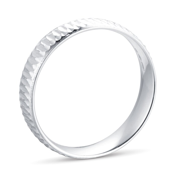Goldsmiths Platinum Mens 5mm Fancy Satin Finish Wedding Ring