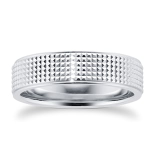 Best Luxury 
Platinum 5mm Fancy Pattern Wedding Ring