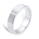 Goldsmiths Platinum 5mm Fancy Pattern Wedding Ring