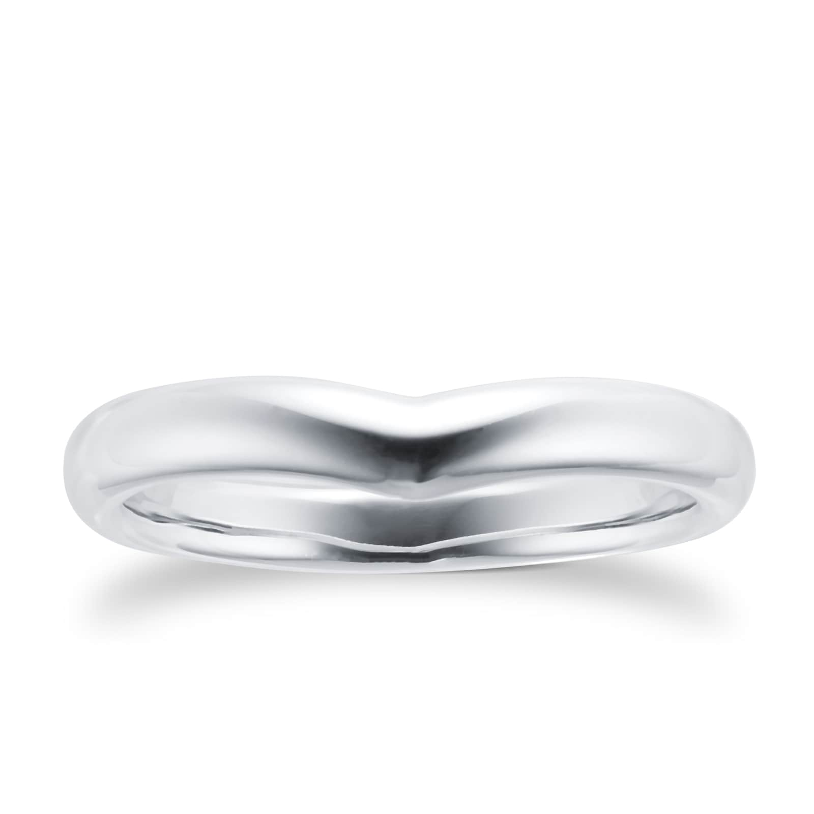 Platinum Ena Harkness Wishbone Wedding Ring - Ring Size P