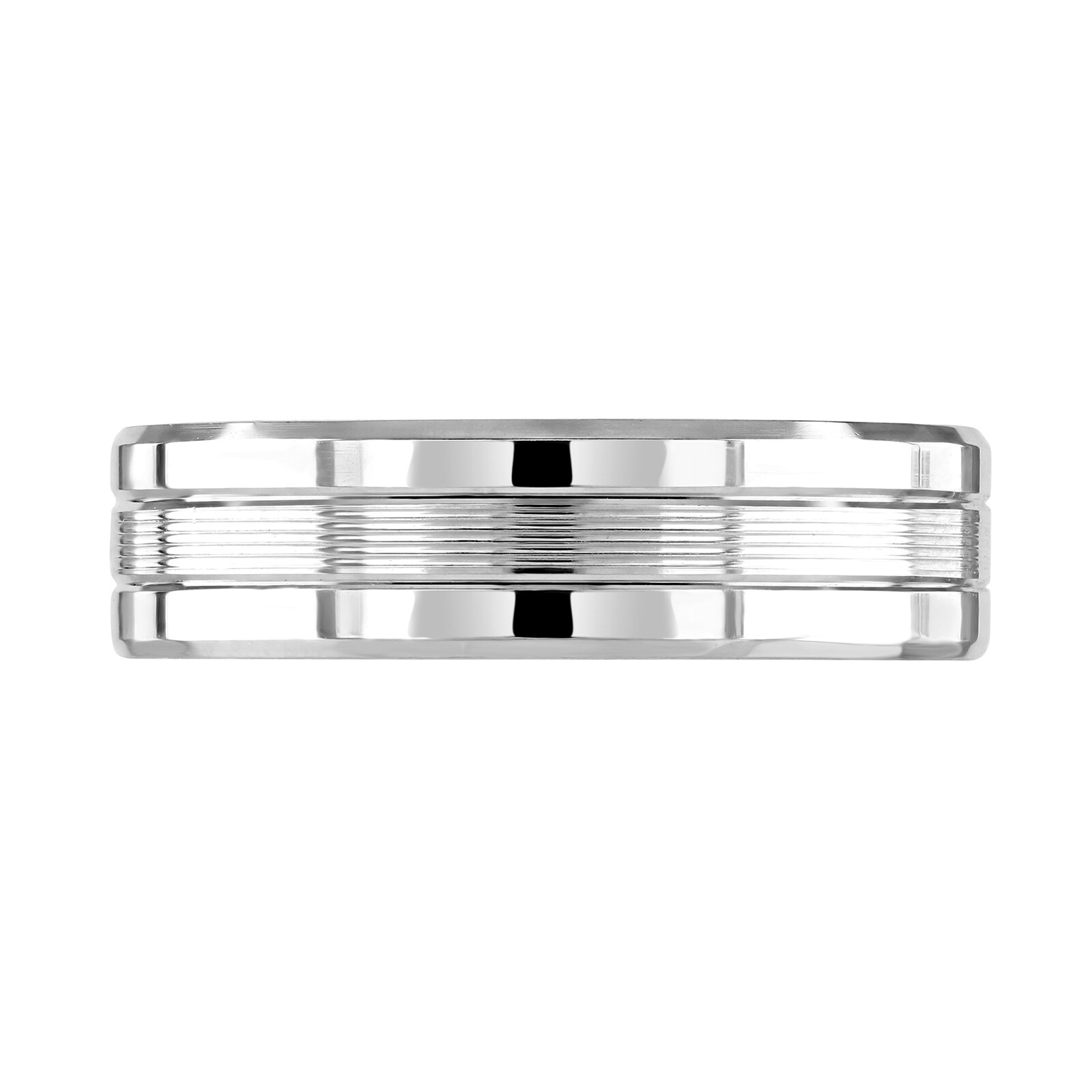 Mappin & Webb Platinum 6mm Pattern V Cut Bevelled Edge Wedding Ring Mappin & Webb Platinum 6mm Pattern V Cut Bevelled Edge Wedding Ring