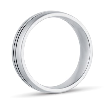 Mappin 
Webb Platinum 6mm Black Ruthenium Wedding Ring