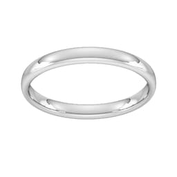 08300001 - 2.5mm Slight Court Standard Wedding Ring In 9 Carat White Gold