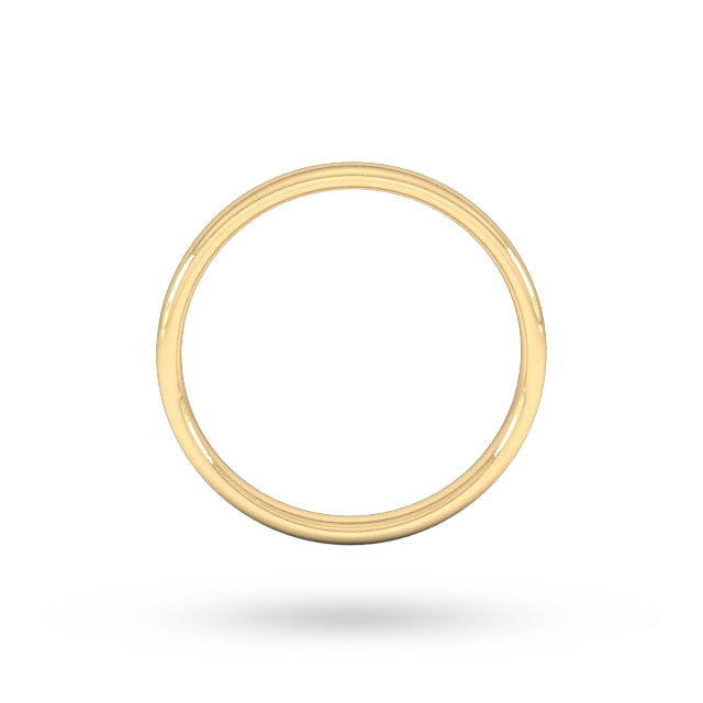 Goldsmiths 2.5mm Slight Court Standard  Wedding Ring In 9 Carat Yellow Gold - Ring Size K