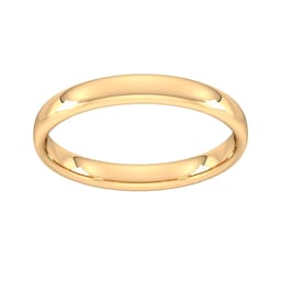 08300026 - 3mm Slight Court Standard Wedding Ring In 9 Carat Yellow Gold
