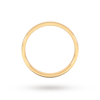 Goldsmiths 3mm Slight Court Standard  Wedding Ring In 9 Carat Yellow Gold