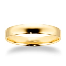 08300027 - 4mm Slight Court Standard Wedding Ring In 9 Carat Yellow Gold