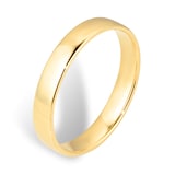Goldsmiths 4mm Slight Court Standard  Wedding Ring In 9 Carat Yellow Gold - Ring Size P