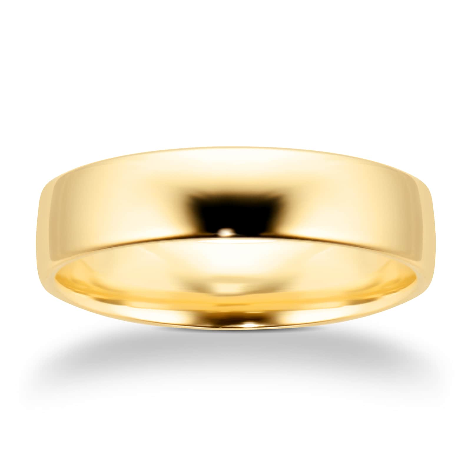 5mm Slight Court Standard Wedding Ring In 9 Carat Yellow Gold - Ring Size L