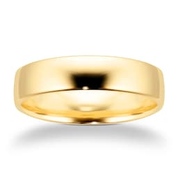 08300028 - 5mm Slight Court Standard Wedding Ring In 9 Carat Yellow Gold