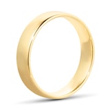 Goldsmiths 5mm Slight Court Standard  Wedding Ring In 9 Carat Yellow Gold - Ring Size Q