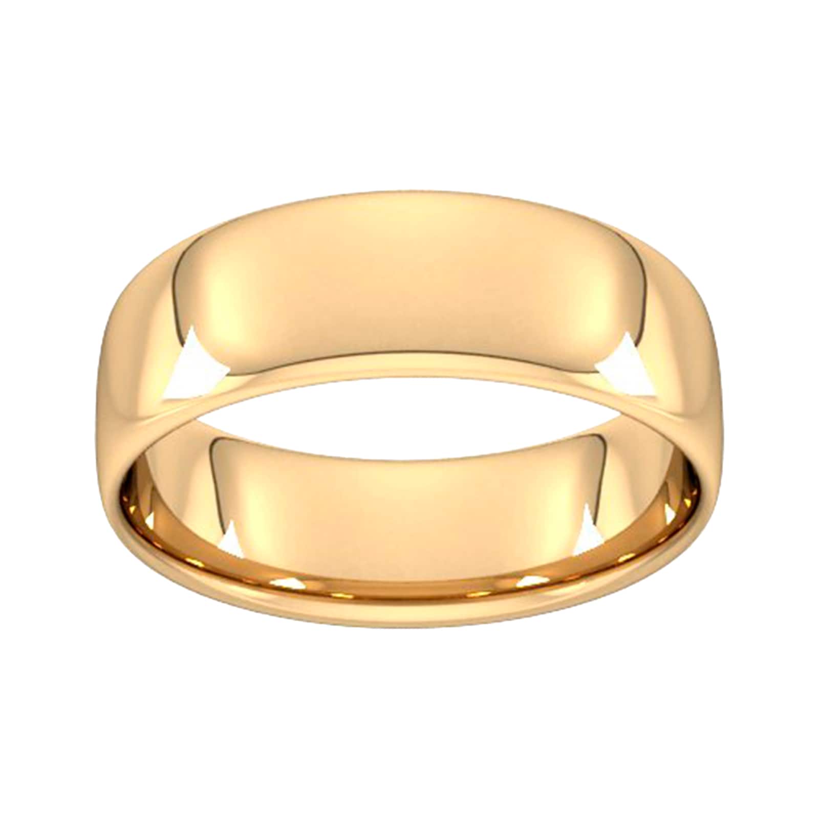 Click to view product details and reviews for 7mm Slight Court Standard Wedding Ring In 9 Carat Yellow Gold Ring Size S.