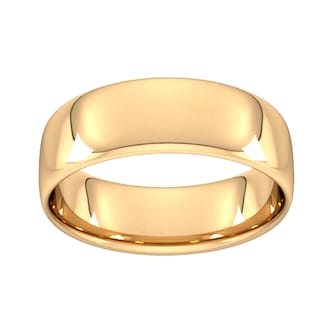 Best Luxury 
7mm Slight Court Standard  Wedding Ring In 9 Carat Yellow Gold