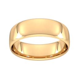 08300030 - 7mm Slight Court Standard Wedding Ring In 9 Carat Yellow Gold