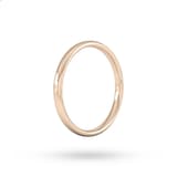 Goldsmiths 2mm Slight Court Standard  Wedding Ring In 9 Carat Rose Gold