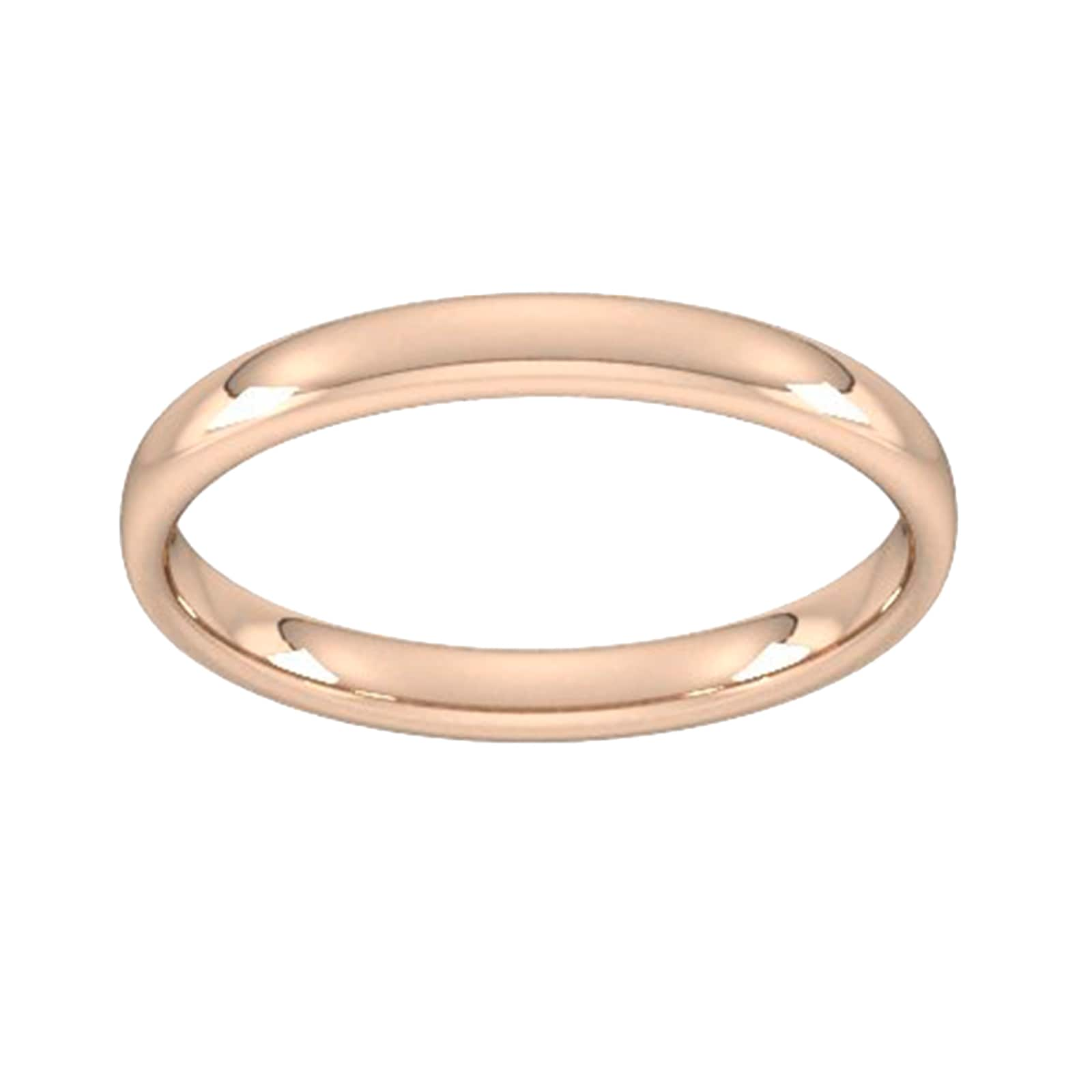 2.5mm Slight Court Standard Wedding Ring In 9 Carat Rose Gold - R