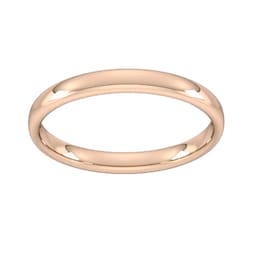 08300049 - 2.5mm Slight Court Standard Wedding Ring In 9 Carat Rose Gold