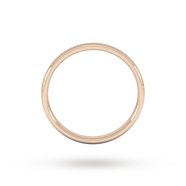 Goldsmiths 2.5mm Slight Court Standard  Wedding Ring In 9 Carat Rose Gold