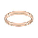 Goldsmiths 3mm Slight Court Standard  Wedding Ring In 9 Carat Rose Gold - Ring Size K