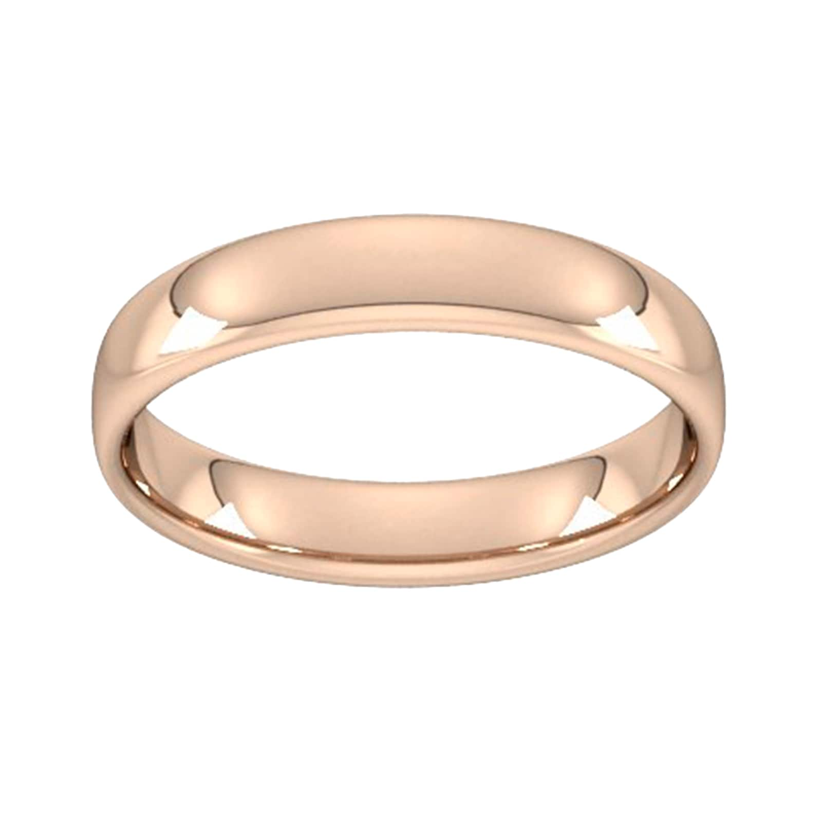 4mm Slight Court Standard Wedding Ring In 9 Carat Rose Gold - Ring Size O