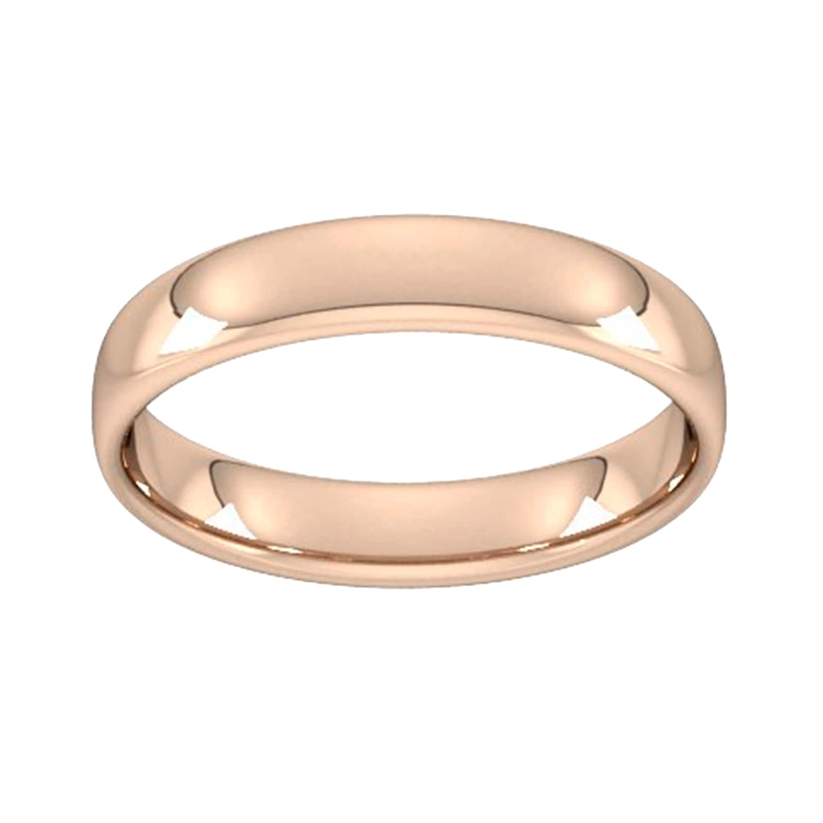 Goldsmiths 4mm Slight Court Standard  Wedding Ring In 9 Carat Rose Gold