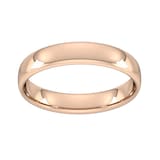 Goldsmiths 4mm Slight Court Standard  Wedding Ring In 9 Carat Rose Gold - Ring Size Q