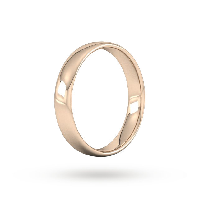 Goldsmiths 4mm Slight Court Standard  Wedding Ring In 9 Carat Rose Gold - Ring Size Z
