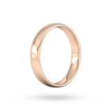 Goldsmiths 4mm Slight Court Standard  Wedding Ring In 9 Carat Rose Gold