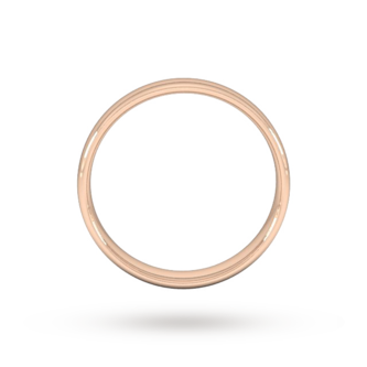 Goldsmiths 4mm Slight Court Standard  Wedding Ring In 9 Carat Rose Gold