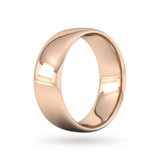Goldsmiths 8mm Slight Court Heavy  Wedding Ring In 9 Carat Rose Gold