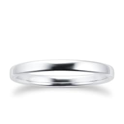 08300072 - 2mm Slight Court Standard Wedding Ring In 18 Carat White Gold