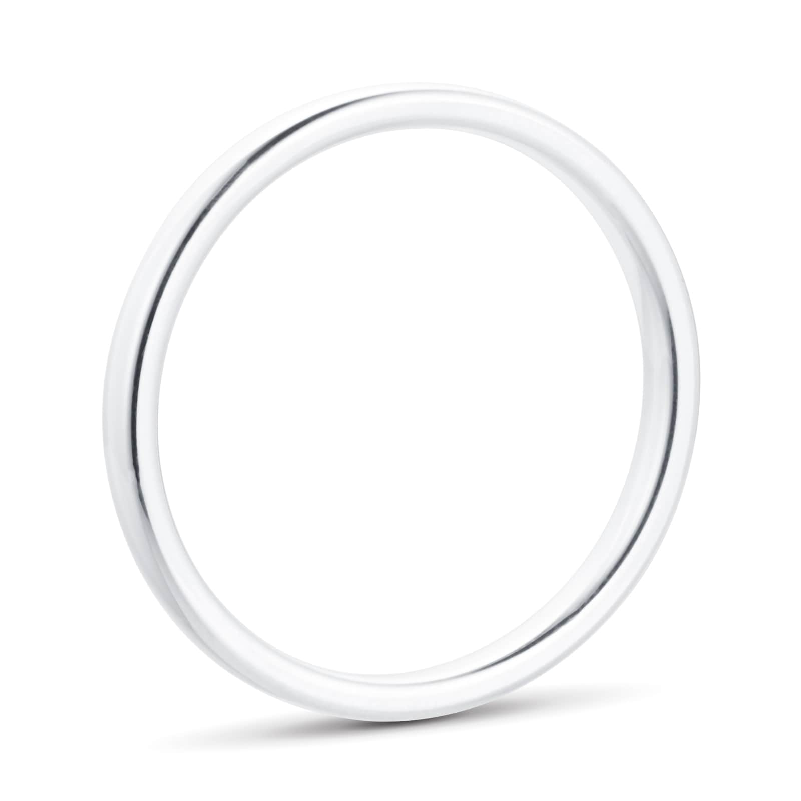 Goldsmiths 2mm Slight Court Standard Wedding Ring In 18 Carat White Gold - Ring Size N Goldsmiths 2mm Slight Court Standard Wedding Ring In 18 Carat White Gold - Ring Size N