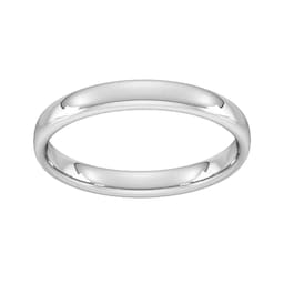 08300074 - 3mm Slight Court Standard Wedding Ring In 18 Carat White Gold