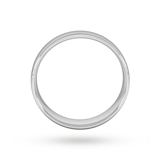 Goldsmiths 6mm Slight Court Standard Wedding Ring In 18 Carat White Gold - Ring Size O Goldsmiths 6mm Slight Court Standard Wedding Ring In 18 Carat White Gold - Ring Size O