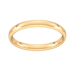 08300097 - 2.5mm Slight Court Standard Wedding Ring In 18 Carat Yellow Gold