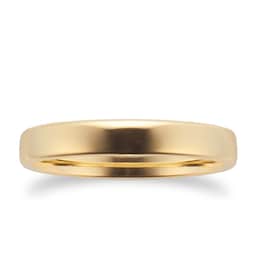 08300098 - 3mm Slight Court Standard Wedding Ring In 18 Carat Yellow Gold