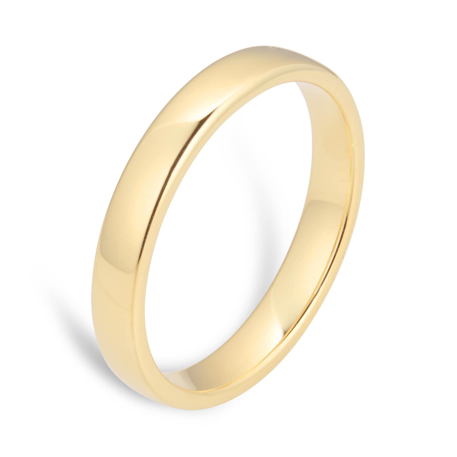 Goldsmiths 3mm Slight Court Standard Wedding Ring In 18 Carat Yellow Gold Goldsmiths 3mm Slight Court Standard Wedding Ring In 18 Carat Yellow Gold