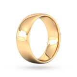 Goldsmiths 8mm Slight Court Heavy  Wedding Ring In 18 Carat Yellow Gold - Ring Size Q