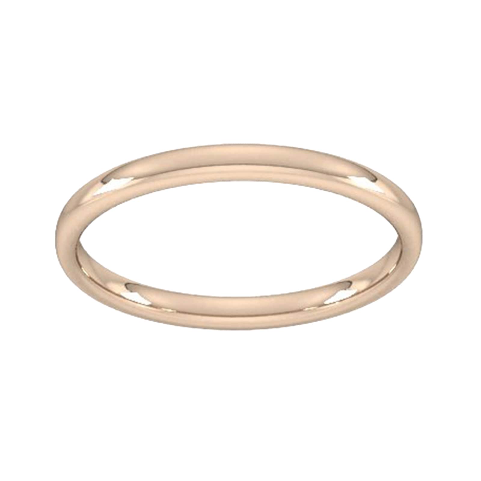 2mm Slight Court Standard Wedding Ring In 18 Carat Rose Gold - Ring Size H
