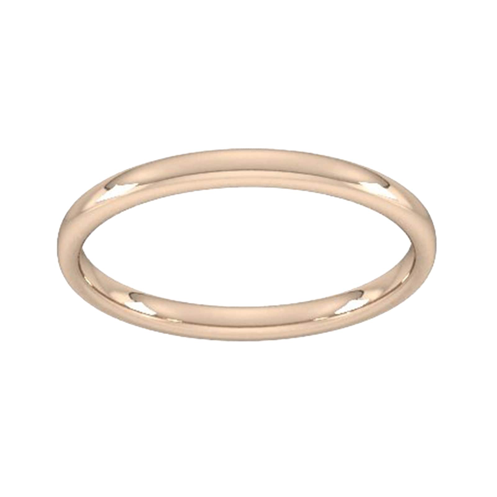 Goldsmiths 2mm Slight Court Standard Wedding Ring In 18 Carat Rose Gold - Ring Size S Goldsmiths 2mm Slight Court Standard Wedding Ring In 18 Carat Rose Gold - Ring Size S