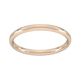 Goldsmiths 2mm Slight Court Standard  Wedding Ring In 18 Carat Rose Gold - Ring Size H