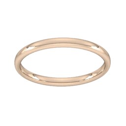 08300120 - 2mm Slight Court Standard Wedding Ring In 18 Carat Rose Gold