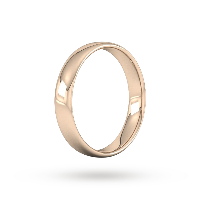 Goldsmiths 4mm Slight Court Standard  Wedding Ring In 18 Carat Rose Gold