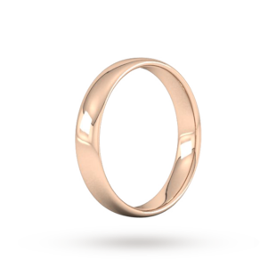Goldsmiths 4mm Slight Court Standard  Wedding Ring In 18 Carat Rose Gold
